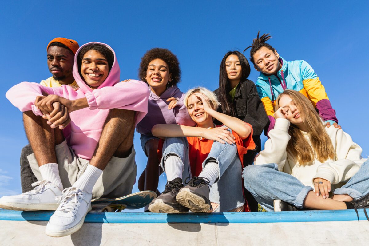 group of teens